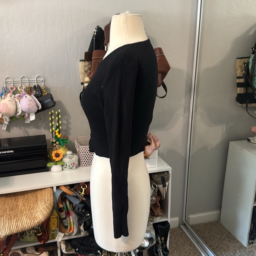 Mini Black Stretchy Sweater - Picture 4 of 6